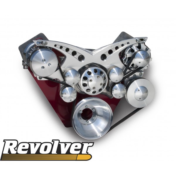 Black Track Style Billet Serpentine Pulley Kit 318, 340, 360 V8 Black Track Style Billet Serpentine Pulley Kit 318, 340, 360 V8